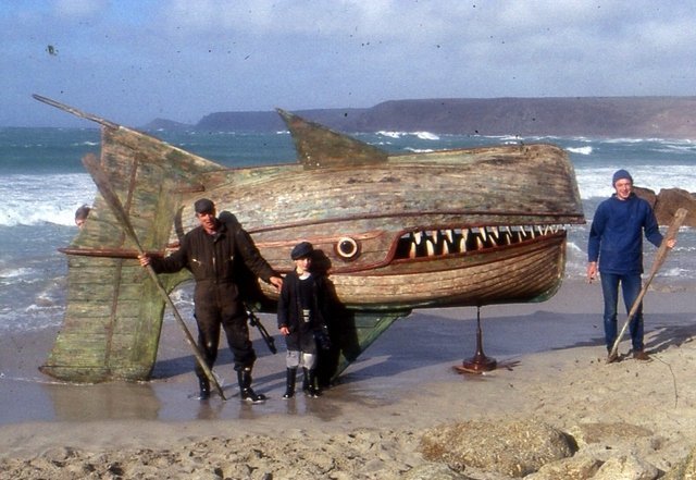 mymodernmet:Wooden Whaler by David Kemp - Giant wooden fish formed out of two recycled