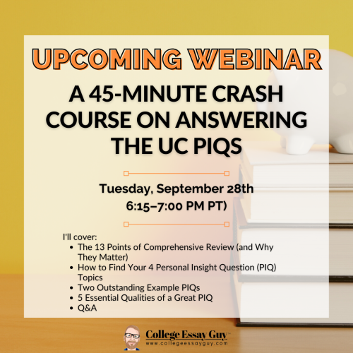 On September 28, I’m leading a *FREE* 45-minute Crash Course on the University of California’s eight