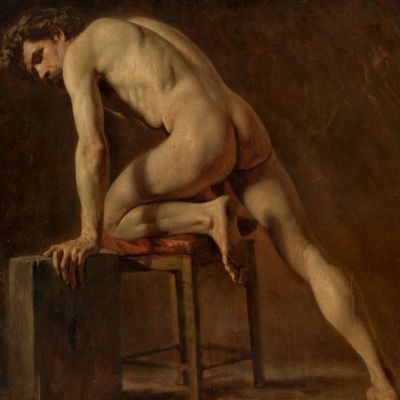 antonio-m:&ldquo;Study of a Nude Man&rdquo; by Gustave Courbet (1819-1877).