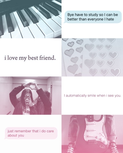 ✧・ﾟ:* Aesthetic for Arisa who is best friends with Moca w/ pinks, blues, and hearts