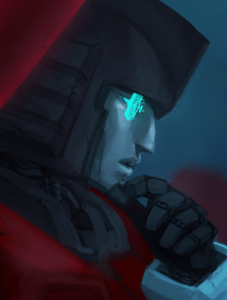 strawberrieninja:  alfheimr:  quick painting of my favourite nerd :*  Whoa, gorgeous! I love his eyepiece and lips! And those hands——-!