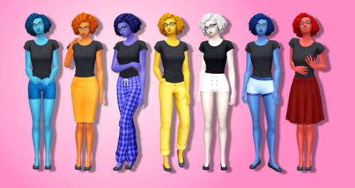 dcwnandout: 15 Base Game Female Bottoms in Sorbets Remix Updated recolours of my original post in ta