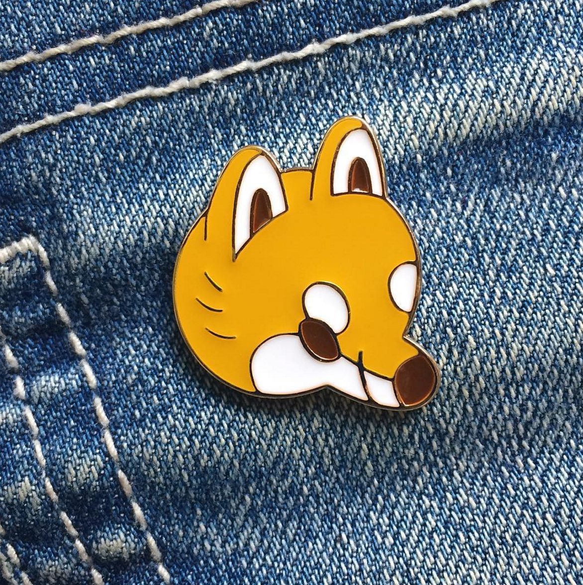 heikala:  Shiba Inu, Fox and Wolf enamel pins These little guys were part of my thesis