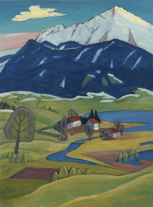 mauveflwrs: Gabriele Münter - Landschaft Mit Einoedhof