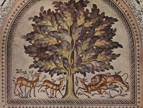 artofthedarkages: “Floor Mosaic from Hisham’s Palace” A floor mosaic in the baths 