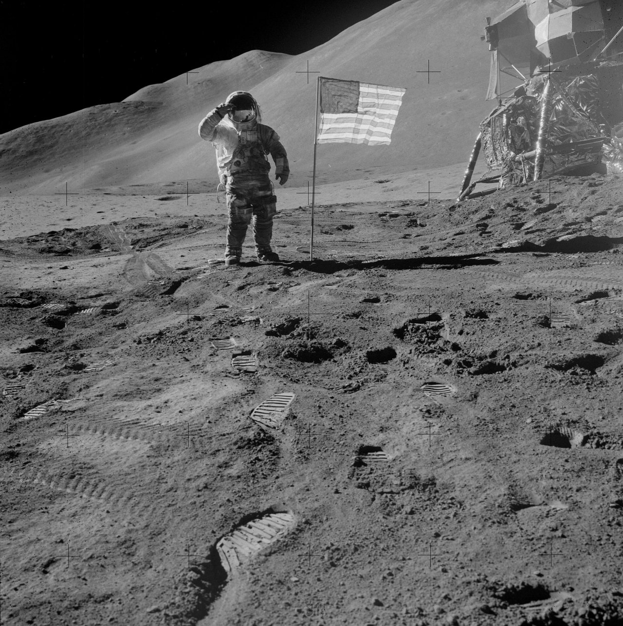 humanoidhistory:  Apollo 15 spaceman Dave Scott on the Moon, August 1, 1971. (NASA)