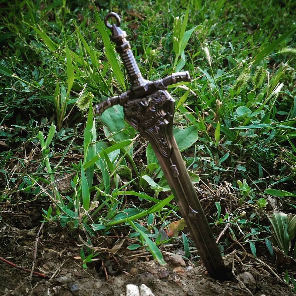 Just got a tiny replica of the Greatsword of Artorias because Dark Souls &lt;3