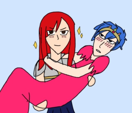 Erza: Ill Save You Jellal!Jellal: *sputtering And Blushing*