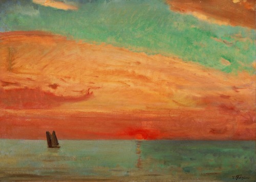 Sunrise Over the Eastern Shore  -  Fujishima Takeji 1932Japanese 1867-1943