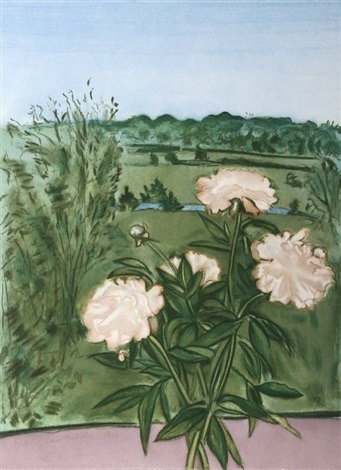 Peonies  -  Jane Freilicher  1990American, 1924–2014Colour etching w/aquatint, 29.5 x 22 in. (74.9 x