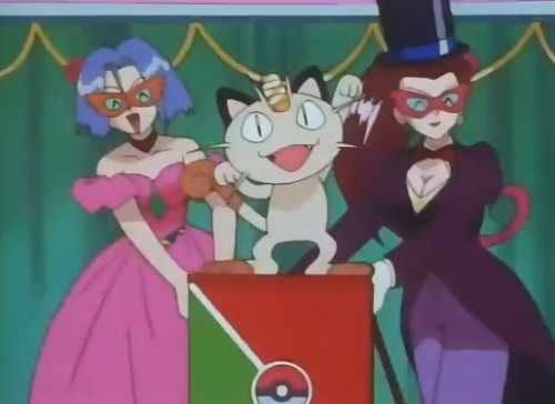 thepurplecomet: Let us appreciate the fashion goddesses that are the Team Rocket Trio!