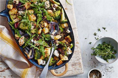 Parsnip, broccoli and goat’s cheese bake