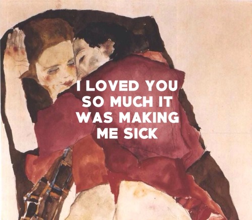 mountainqoats:  Two Girls (Lovers) (1911), Egon Schiele / Going to Scotland, The Mountain Goats