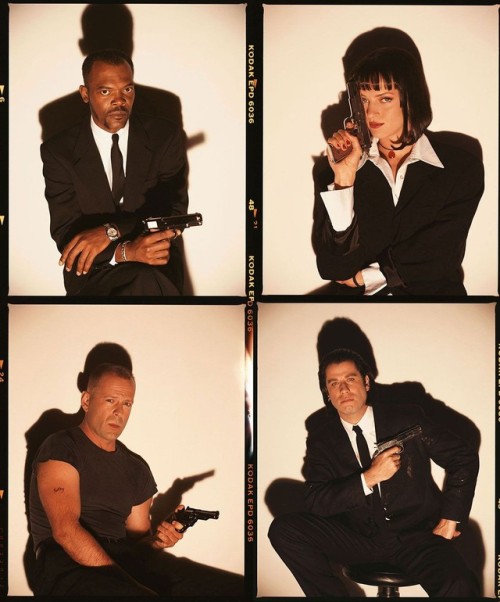 hollywood-portraits: The cast of Pulp Fiction (1994) by Firooz Zahedi.