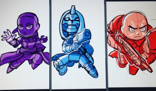 kevinraganit:  Some work in progress of the vanguard, they will be grouped together.  The TTK subclass project is somewhere 😂 #Destiny2 #wip #drawing #destinythegame #drawing