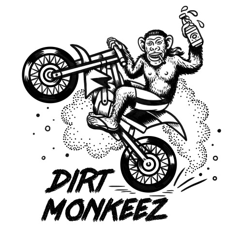 T-shirt graphic commissioned for a dirt-biking group.