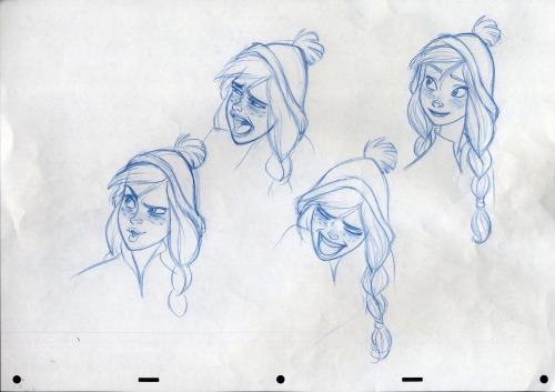 randyhaycock:Some Anna designs for an earlier version of Frozen.