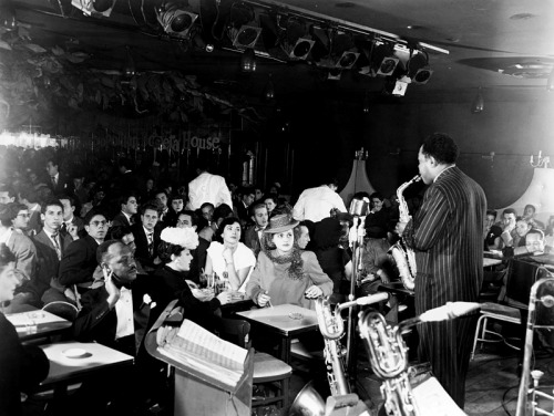 jazzchannel:  Charlie Parker Quintet at The Royal Roost, 1580 Broadway New York. 18 December 1948
