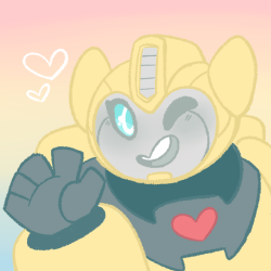 sugar-drift:  bumblebee icon for my gf (gay friend) @kindestcactus [icon requests aren’t open, but if you perchance wanted to commission me for one for like… ฟ… hmu] 