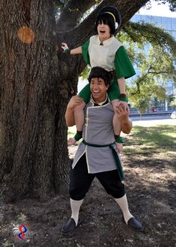 shinrajunkie:  pengwinofdoom:  shinrajunkie:  BOLIN and Toph!! Cosplayer Pip as TophMyself as BolinPhotographers- FateTwister Cosplay and Photography and Angelwing  Okay, so this was already pretty much my favorite cosplayer (he even makes Wakka look