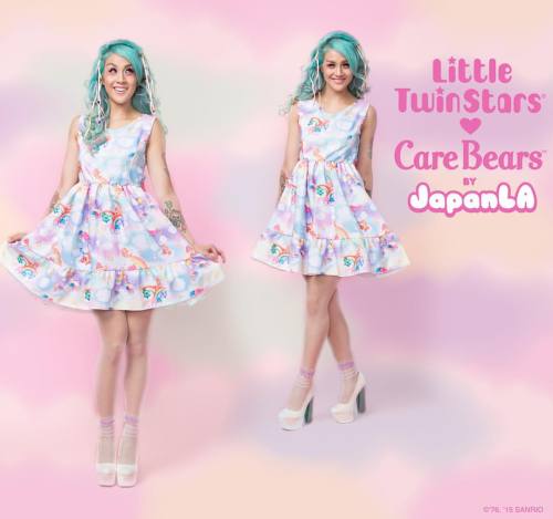 Walk on rainbow clouds in our Little Twin Stars x Care Bears Dress! This collection is available at 