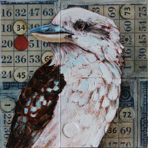 COLORFUL OIL AND COLLAGE PAINTINGS BY JESSICA WATTS