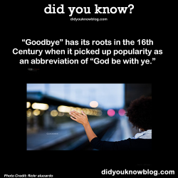 did-you-kno:  “Goodbye” has its