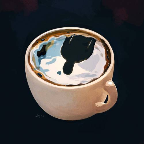 The best coffee mugs come with reflections._This artwork was painted digitally in Procreate.For more