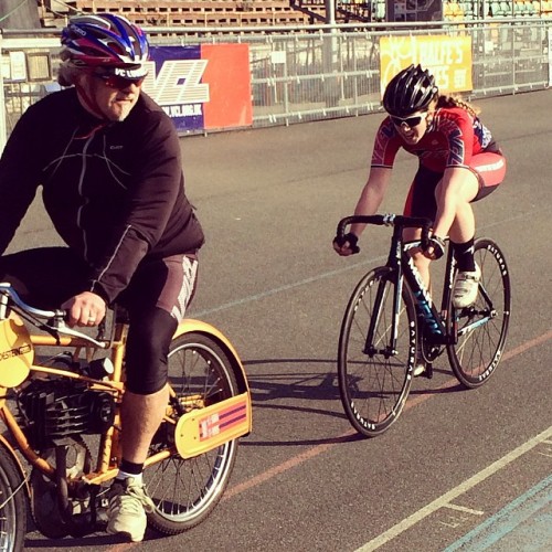 veloceleste: feel the gurn #cycling #derny #training #pacing #pista #mekk #velodrome