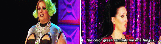 comeonkatya:  amorremanet: Michelle Visage + hating green (dedicated to @genresavvygentleman)