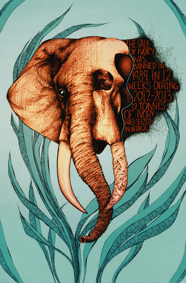 artmonia:  Human Harm: Posters for endangered species awareness by Suzanne Mills
