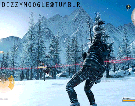 dizzymoogle:  Prompto: “Buh bye!”