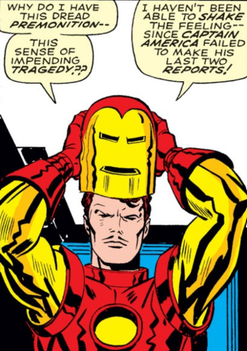 tony-stark-ing: When you get the call that your boyfriend died. Captain America (1968) issue #112