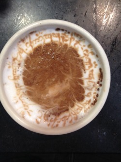 benedictervention:  idkhumor:  atlasnerd:  stunningpicture:  A barista who I follow on tumblr did this LOTR art on a caramel latte  How does this only have eight notes?!!!  OH MY GANDALF’S BEARD  What it actually says is “this coffee is incredibly