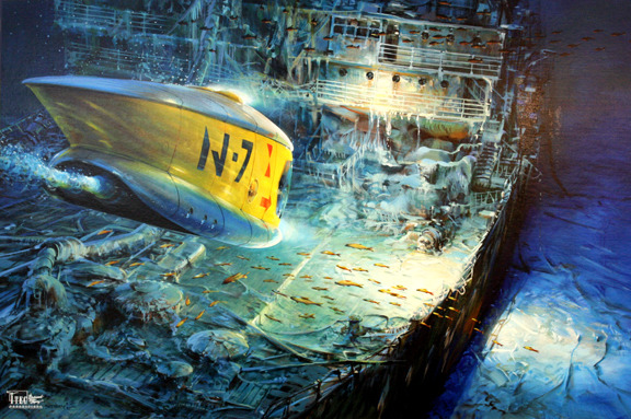 70sscifiart:  Underwater sci-fi from Dino Marsan, Frank Kelly Freas, John Berkey,