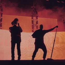 abeldaily:  Kanye West joins The Weeknd onstage at Coachella!