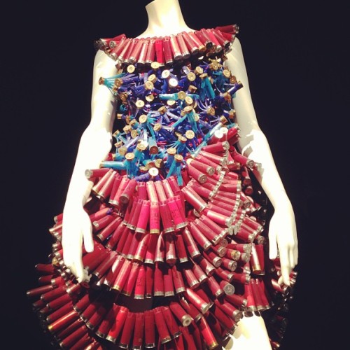 #fashion from #recycled wastes: shotgun shells (at Biosphère)