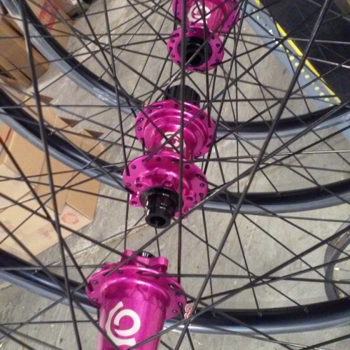 velocityusa: Pink @industry_nine on our 27.5" #BluntSS for our friends at Bike Hub Co-op via In