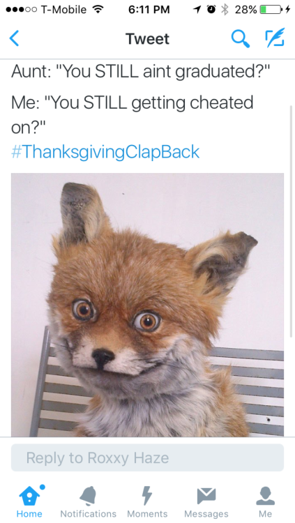 youknowyouwantsit:  These Are Straight Savage Lmfao! #ThanksgivingClapBack 