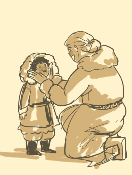 shebsart:Jon and castle ladiesI had to draw this post by @the-perfunctorily , I think about it 