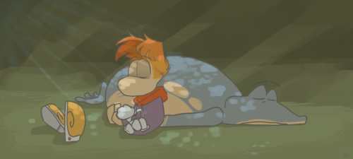 mewi-or-lara:  Even heroes need some rest.  i’m so tired today,  i passed my second exam. I needed to relax and i drew this thing before bed. 