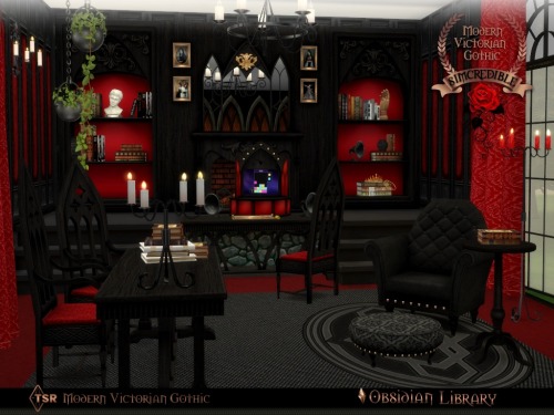 Obsidian Library By SIMcredible!designs | Available at TSR. Part of ‘Modern Victorian Gothic&r