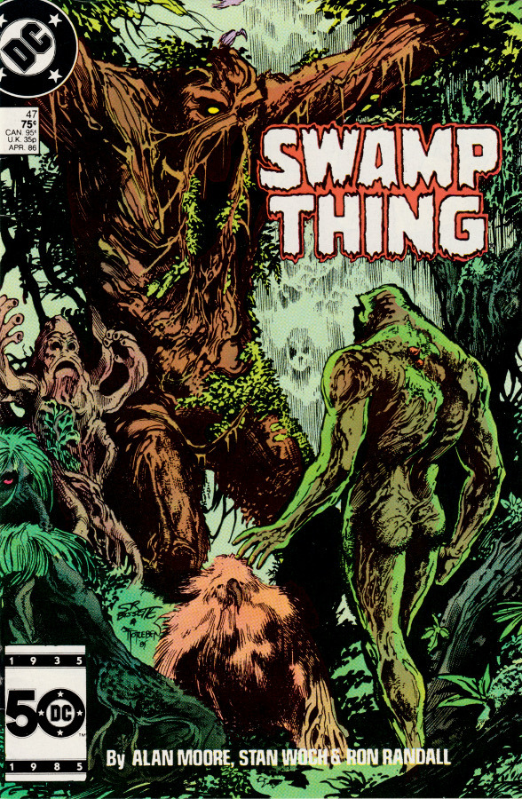 Swamp Thing, No. 47 (DC Comics, 1986).  Cover art by Steve Bisette and John Totleben.From
