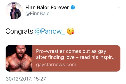 artemidi:  in lieu of all the bad takes wrestling usually gives us about the lgbtqia community, finn’s constant support comes like a breath of fresh air and makes me incredibly happy.proud to say that i know for sure my fave person in the world has