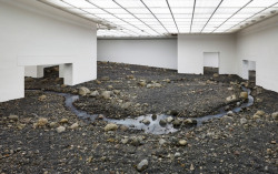 green-globbin:  therhumboogie:  By Olafur Eliasson, this breathtaking installation at the Louisiana Museum of Modern Art of a river running through the museum is astounding. It is such a realistic, natural landscape the museum could have been dropped