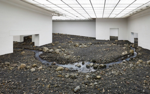 blantonmuseum:Olafur Eliasson has installed a riverbed inside the Louisiana Museum of Modern Art in 