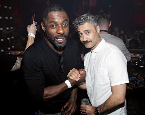 television:   Idris Elba and Taika Waititi attend the Skream 4 Rhonda event at Sound Nightclub on March 3, 2017 in Los Angeles, California.