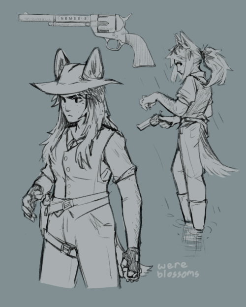 wereblossoms:what if girl was werewolf… and cowboy