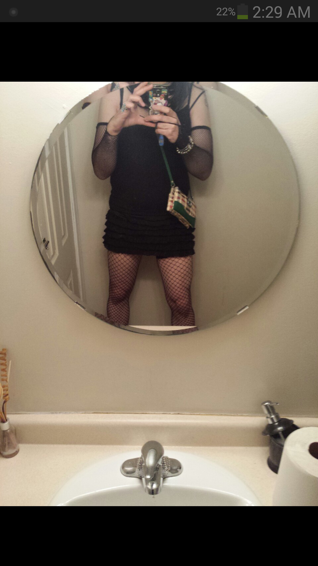 horny-trap-littlesissy-femboy:  At a bar last night. 