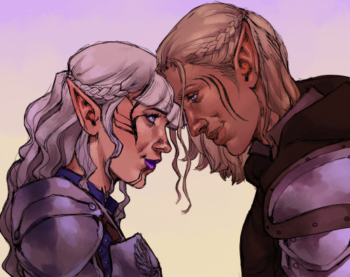 hansmannette:Commission of Araleen Mahariel and Zevran for @denerim! Thank you!!